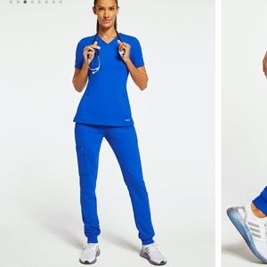 JAANUU Royal Blue Scrub Set